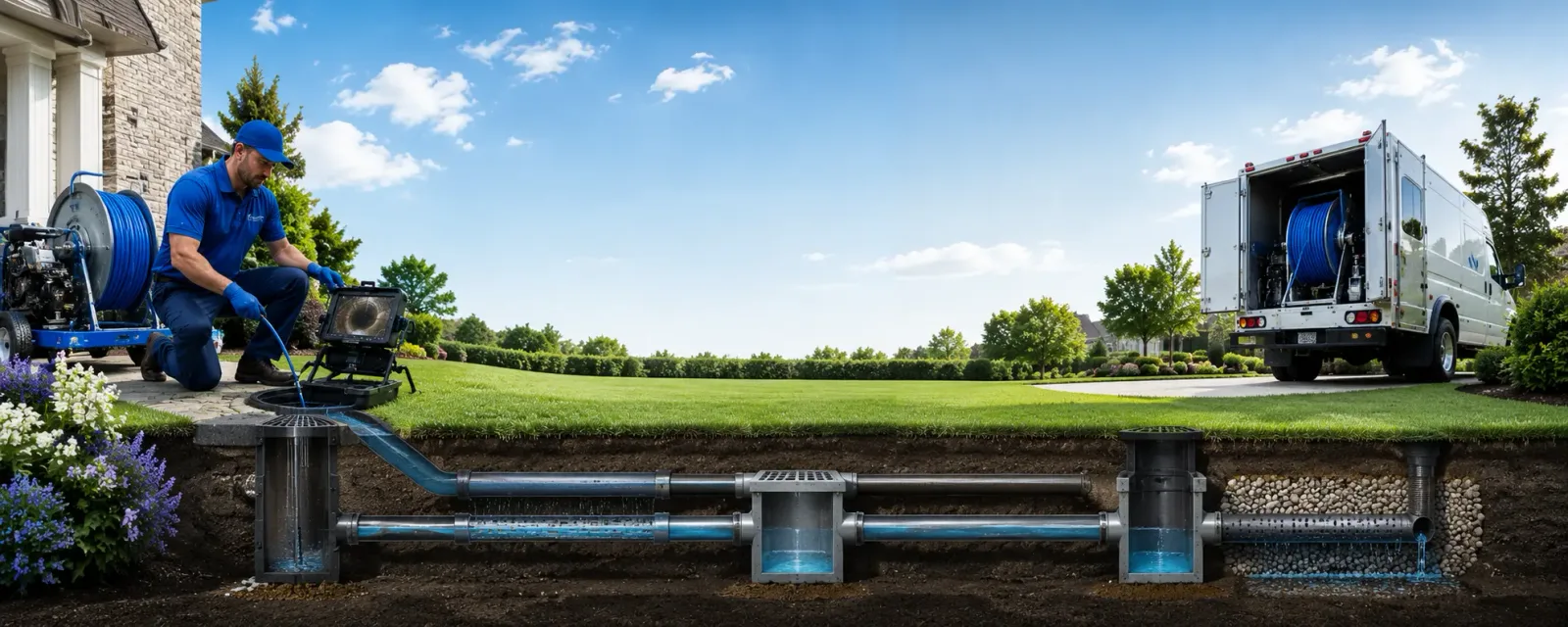 Outdoor drain cleaning information for Stoneham, MA